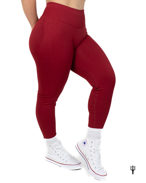 Competitor Leggings - Crimson